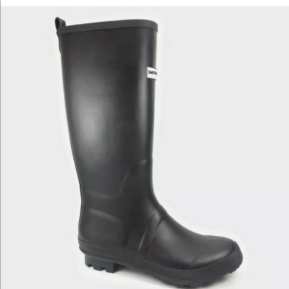 Smith and Hawken Tall Black Rubber Rain Boots - Picture 2 of 9